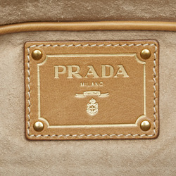 Prada shoulder bag beige leather women's PRADA