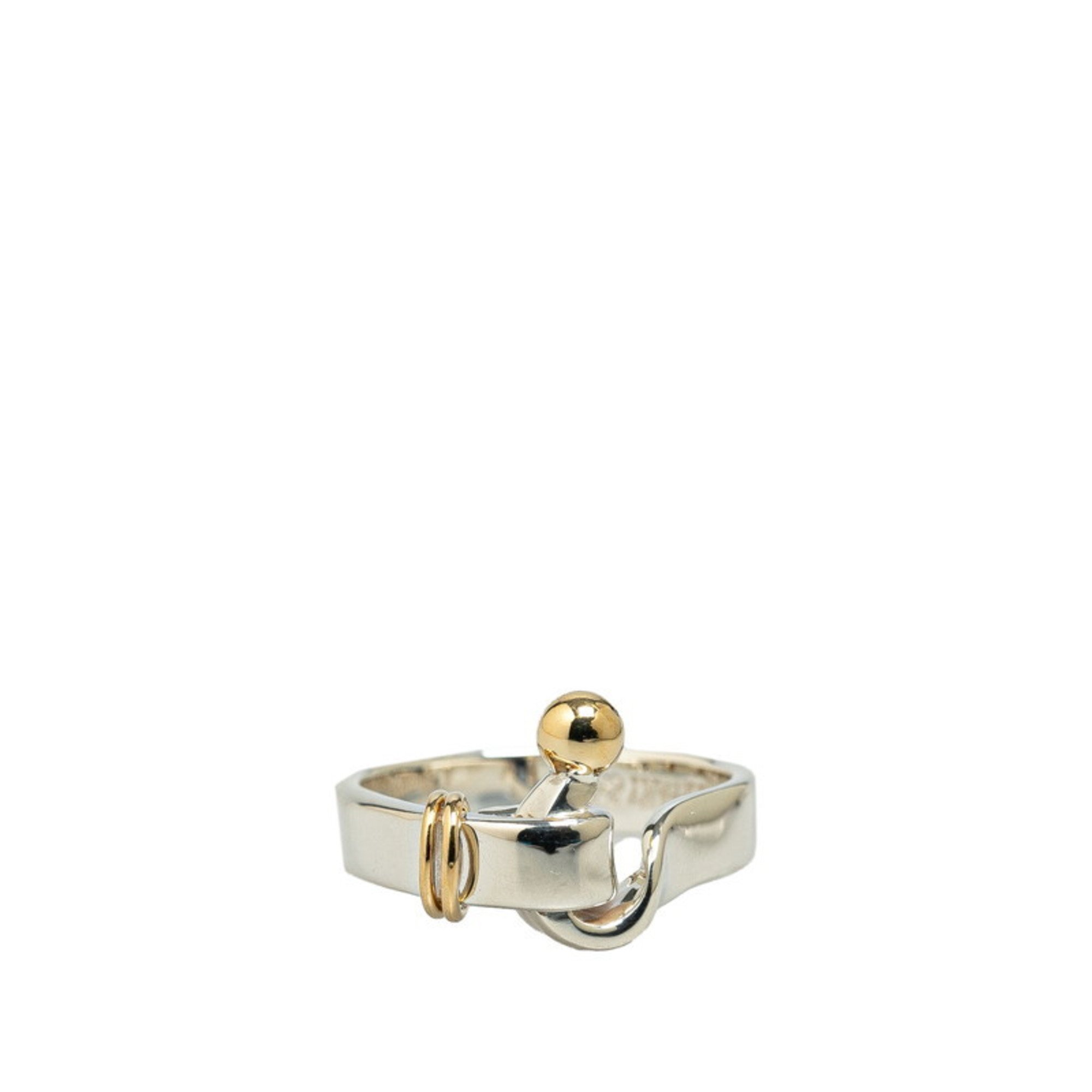 Tiffany Hook and Eye Ring #51 SV925 Silver K18YG Yellow Gold Combination Women's TIFFANY&Co.