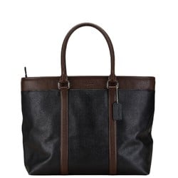 Coach Tote Bag F54758 Black Brown Leather Men's COACH