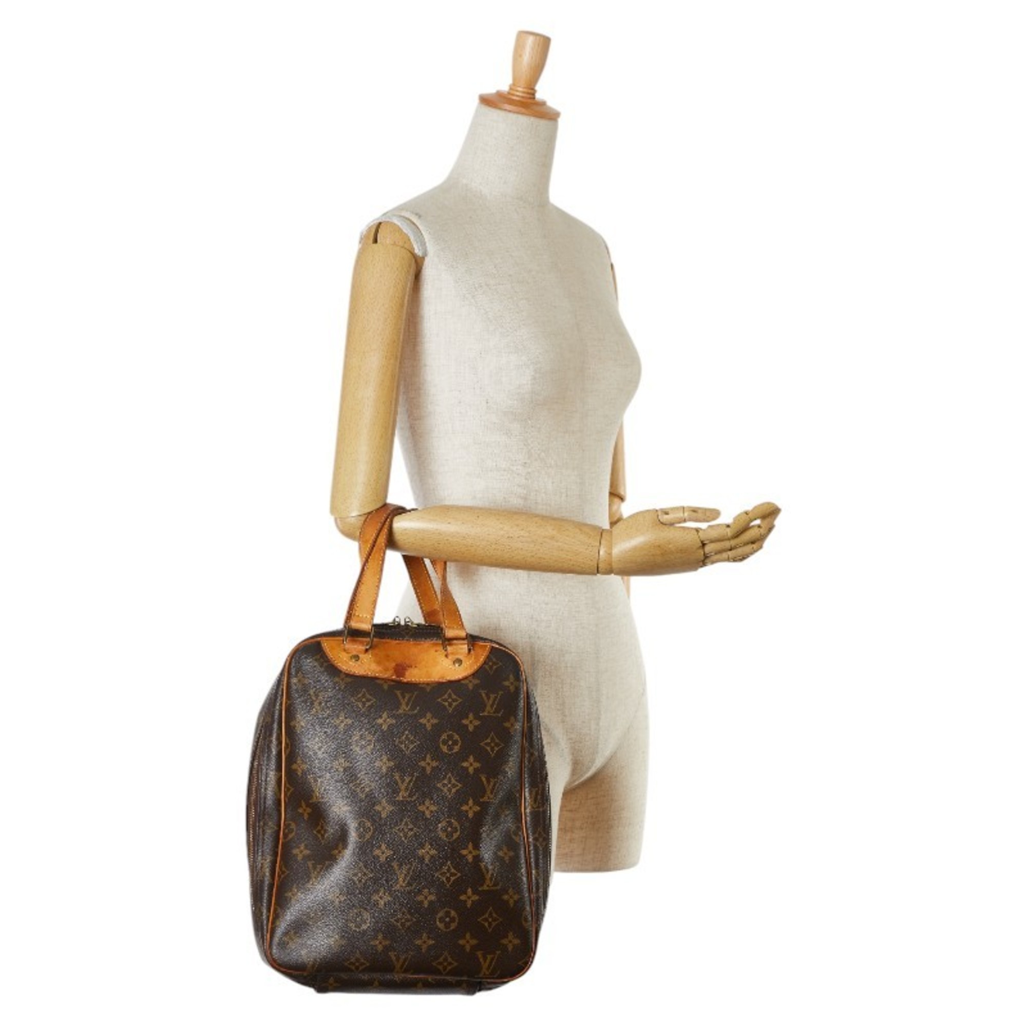 Louis Vuitton Monogram Excursion Handbag M41450 Brown PVC Leather Women's LOUIS VUITTON