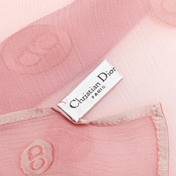 Christian Dior Dior Scarf Muffler Square Pink Silk Rayon Women's