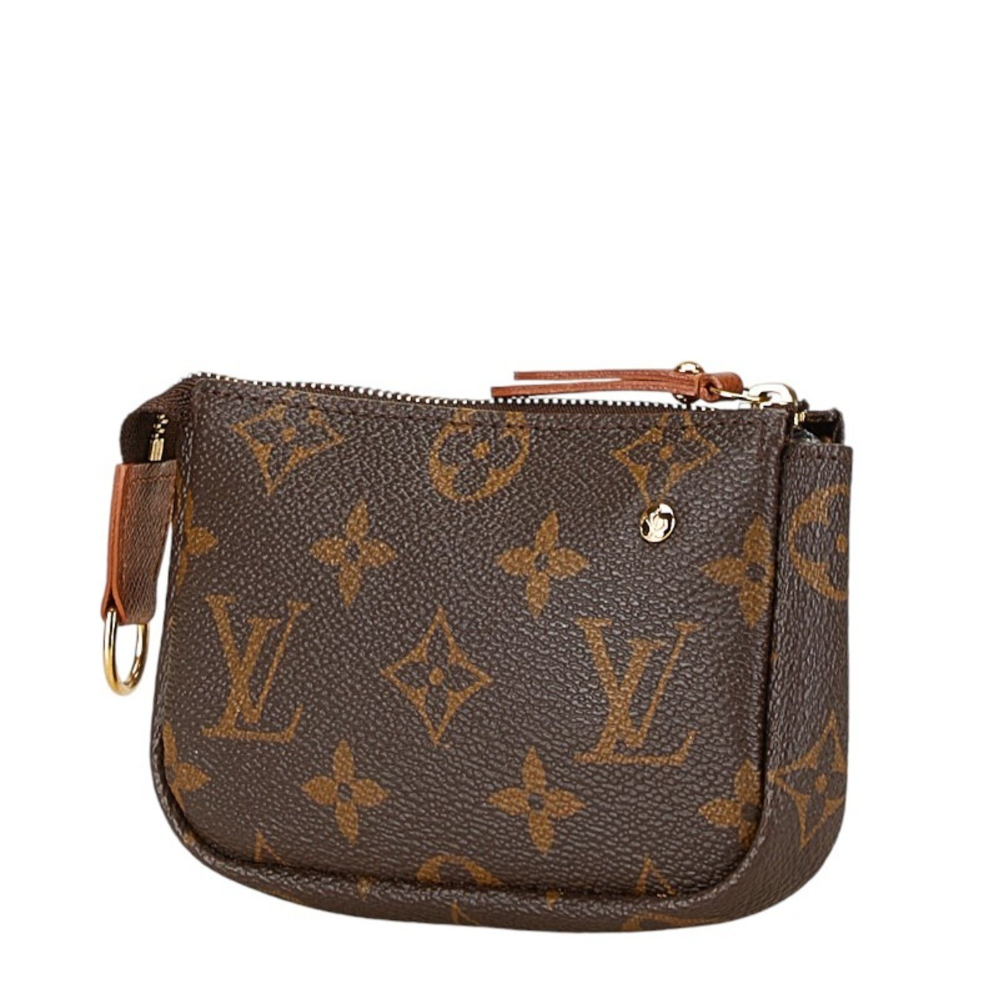 Louis Vuitton Monogram Label Collection Truth Cle Pouch M63800 Brown PVC Leather Women's LOUIS VUITTON