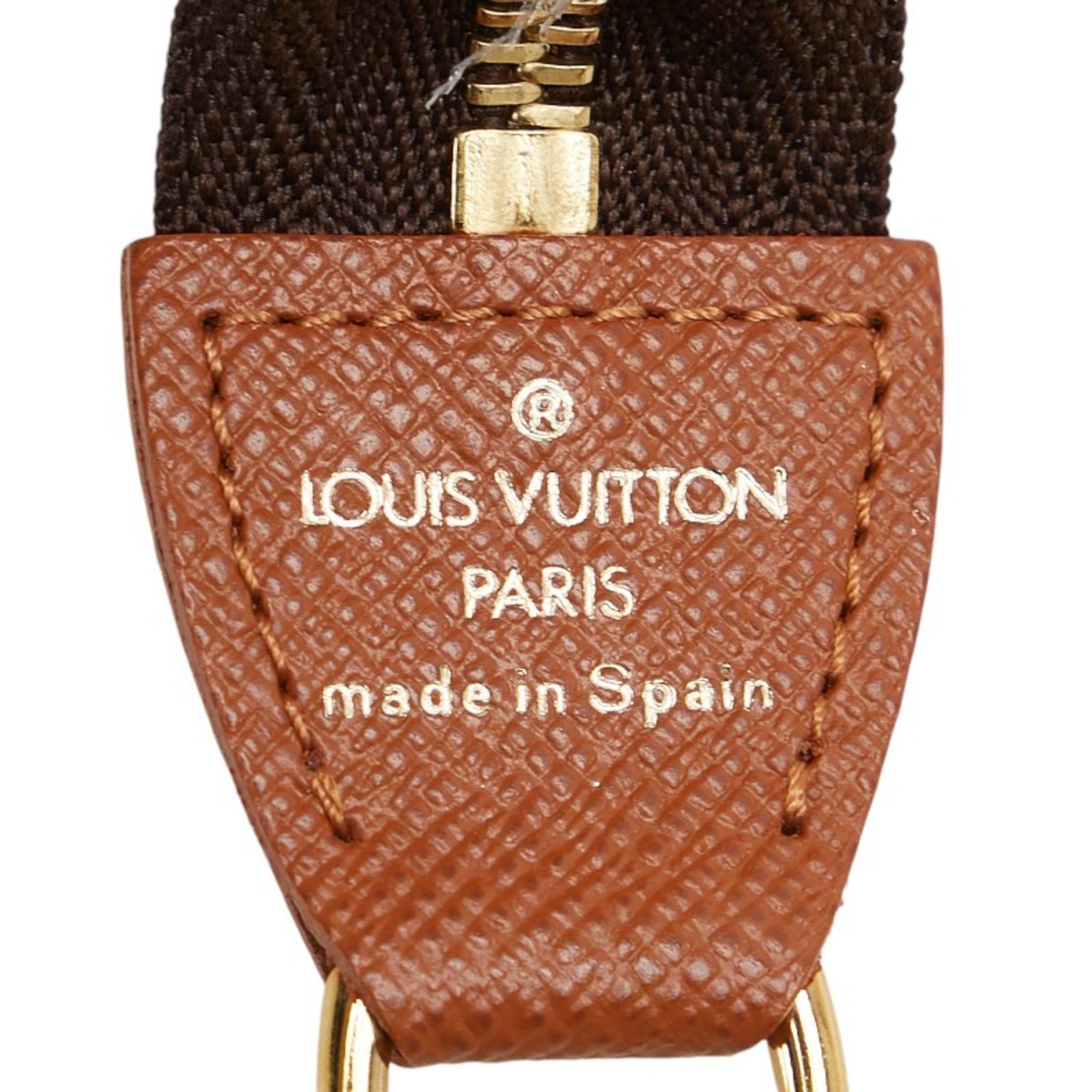 Louis Vuitton Monogram Label Collection Truth Cle Pouch M63800 Brown PVC Leather Women's LOUIS VUITTON