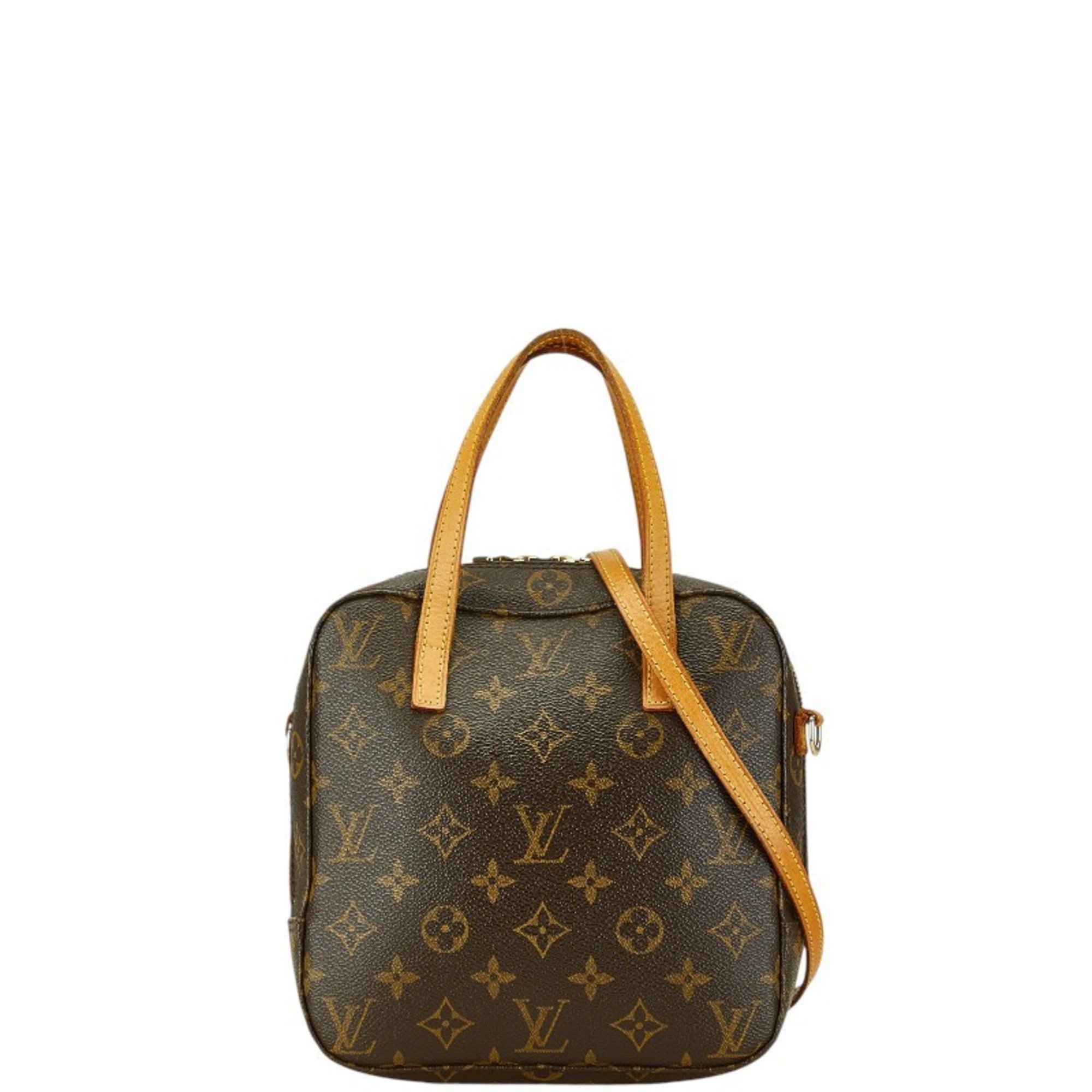 Louis Vuitton Monogram Spontini Handbag Shoulder Bag M47500 Brown PVC Leather Women's LOUIS VUITTON