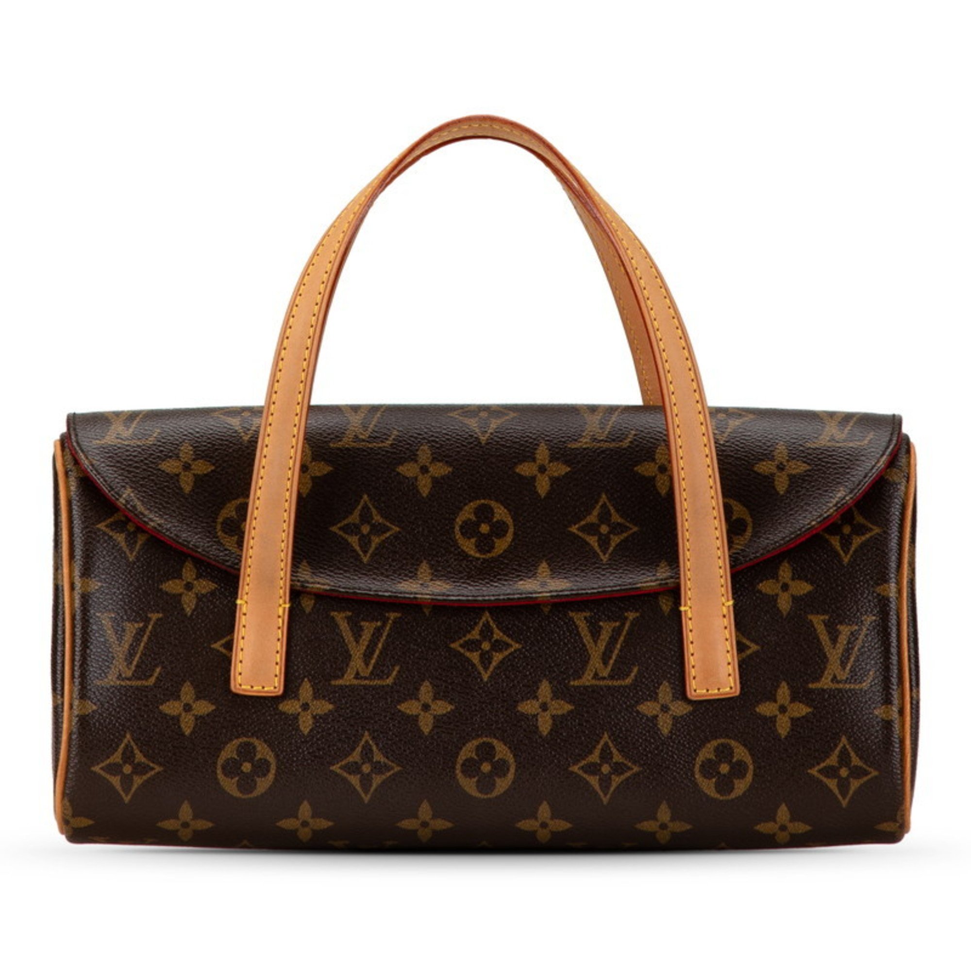 Louis Vuitton Monogram Sonatine Handbag M51902 Brown PVC Leather Women's LOUIS VUITTON