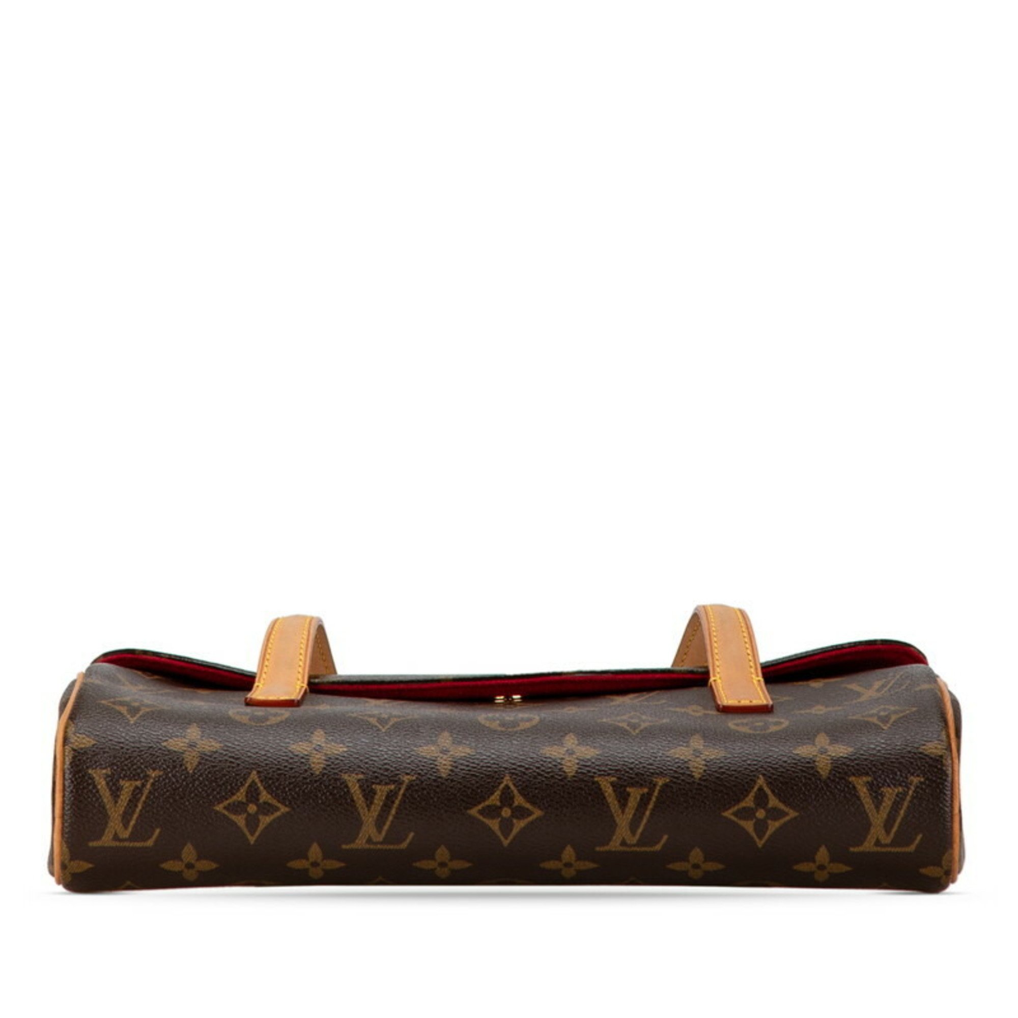 Louis Vuitton Monogram Sonatine Handbag M51902 Brown PVC Leather Women's LOUIS VUITTON