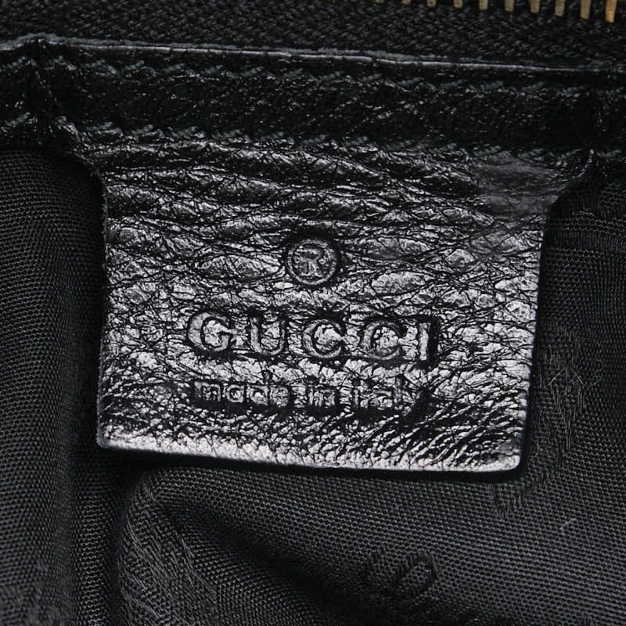 Gucci Guccissima Charlotte Shoulder Bag 203506 Black Leather Women's GUCCI