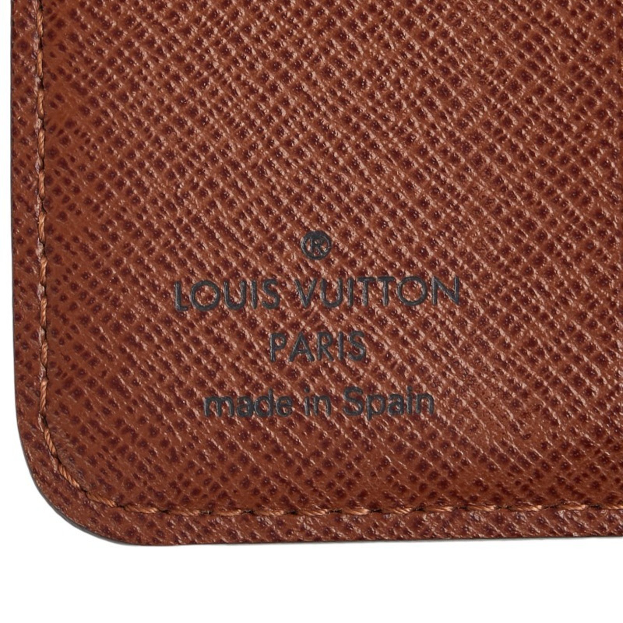 Louis Vuitton Monogram Compact Zip Bi-fold Wallet M61667 Brown PVC Leather Women's LOUIS VUITTON