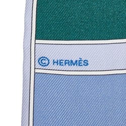 Hermes Twilly Camayle Scarf Muffler Blue Green Multicolor Silk Women's HERMES