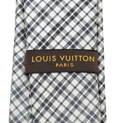 Louis Vuitton Cravat Madras Check Gradient Necktie M75626 Navy Grey Silk Men's LOUIS VUITTON