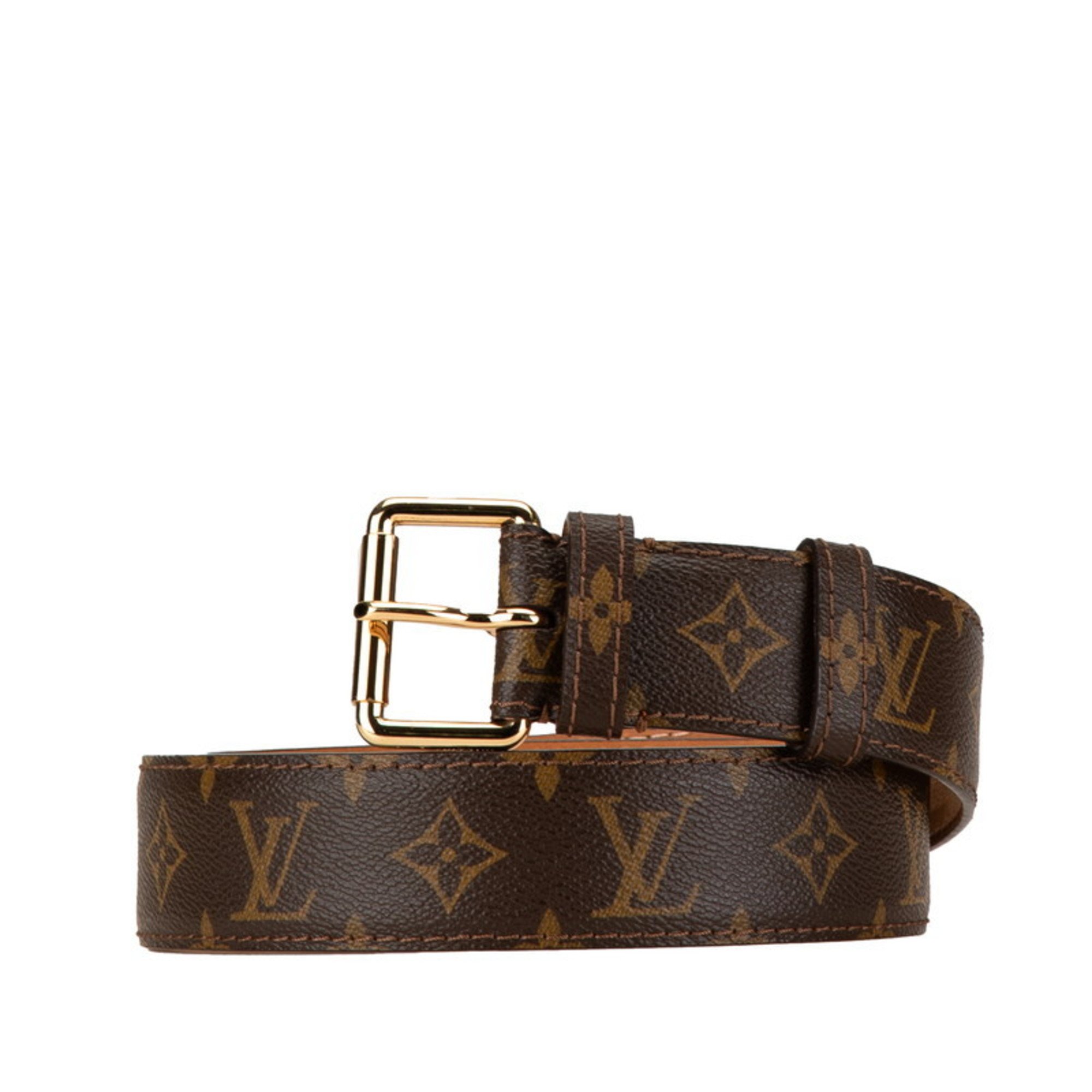 Louis Vuitton Monogram Santur Pochette Duo Belt 90/36 Brown PVC Leather Women's LOUIS VUITTON