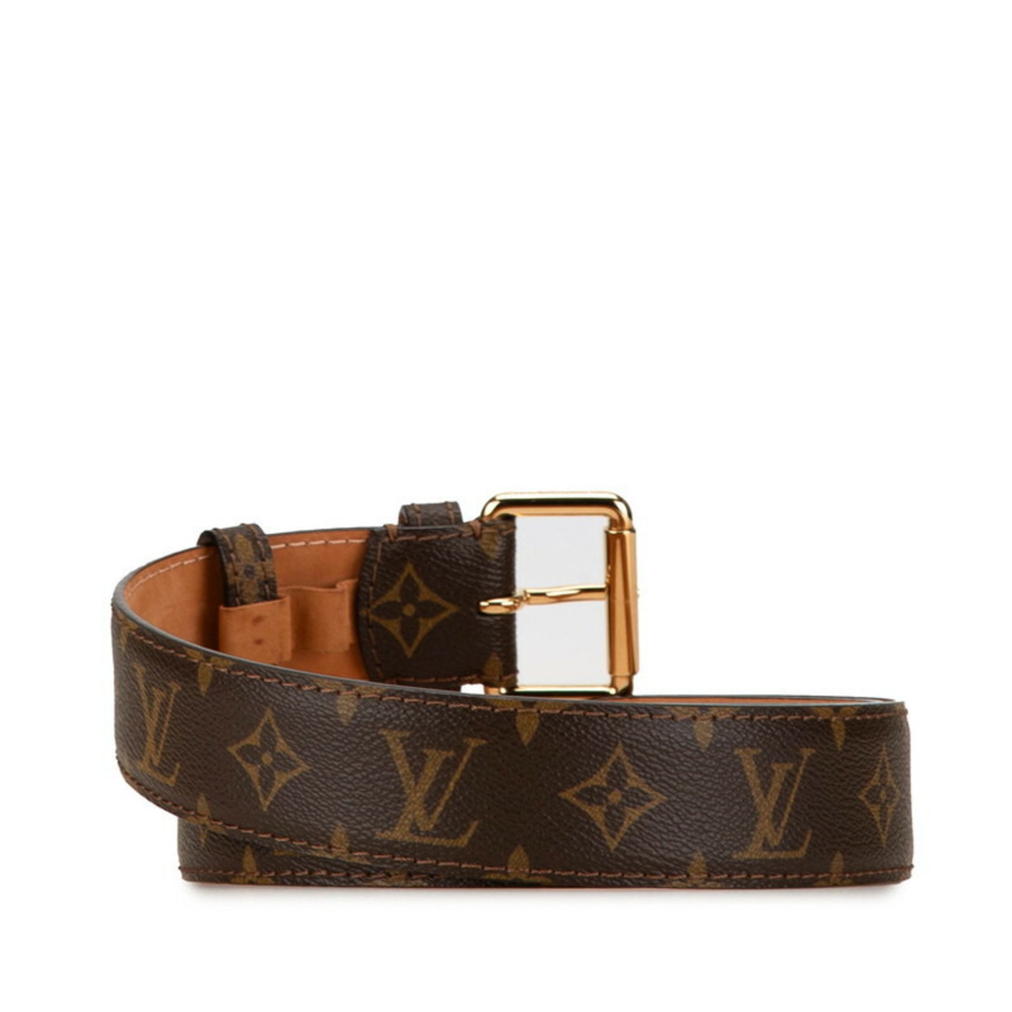 Louis Vuitton Monogram Santur Pochette Duo Belt 90/36 Brown PVC Leather Women's LOUIS VUITTON