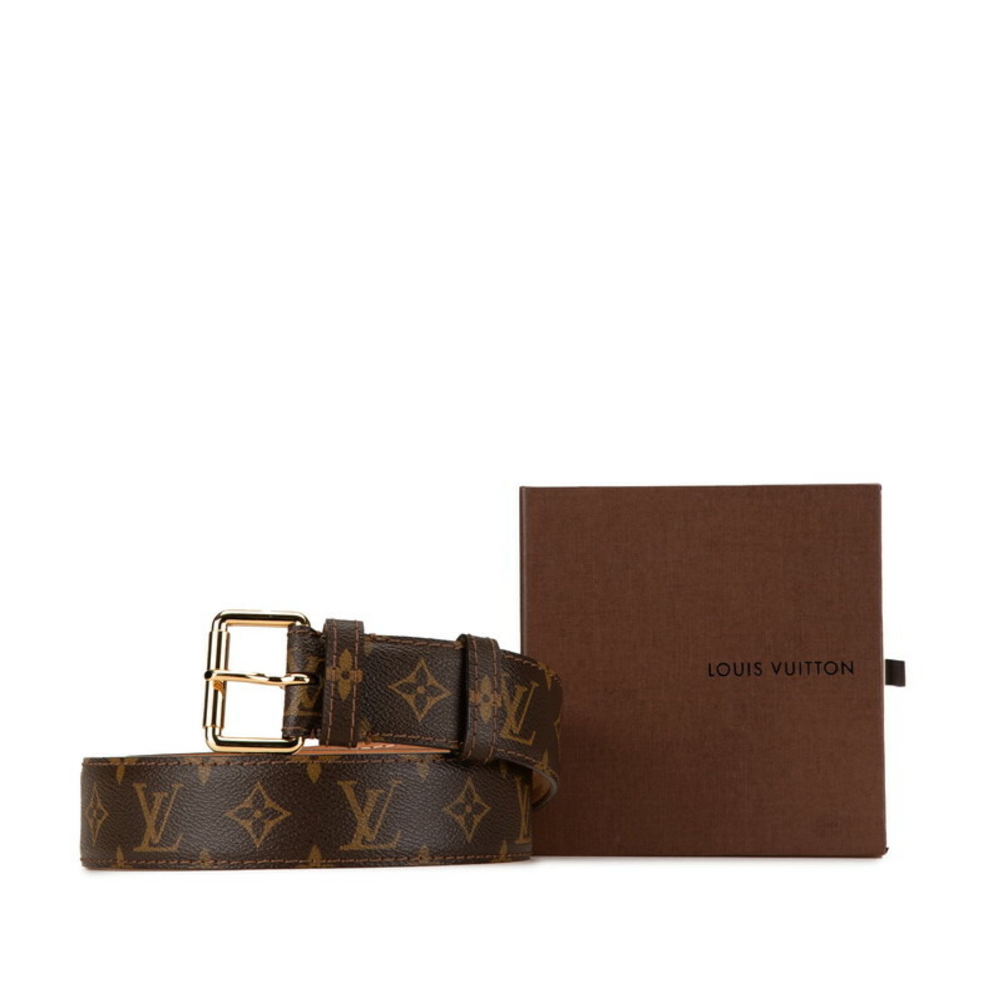 Louis Vuitton Monogram Santur Pochette Duo Belt 90/36 Brown PVC Leather Women's LOUIS VUITTON