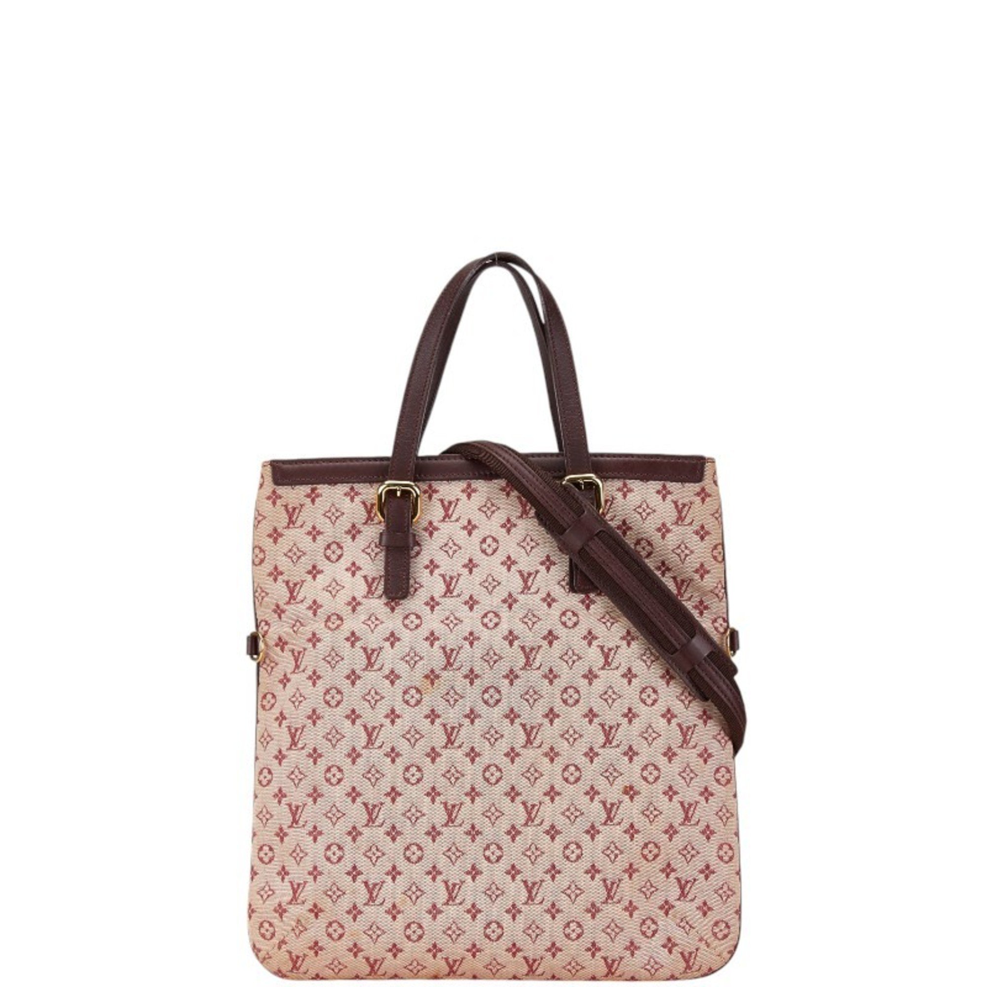 Louis Vuitton Monogram Francoise Handbag Shoulder Bag M92210 Cherry Pink Canvas Leather Women's LOUIS VUITTON