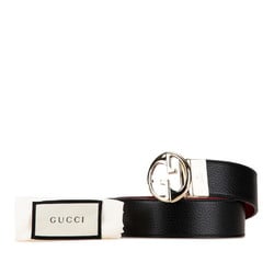 Gucci reversible belt size: 80/32 450000 black red leather ladies GUCCI