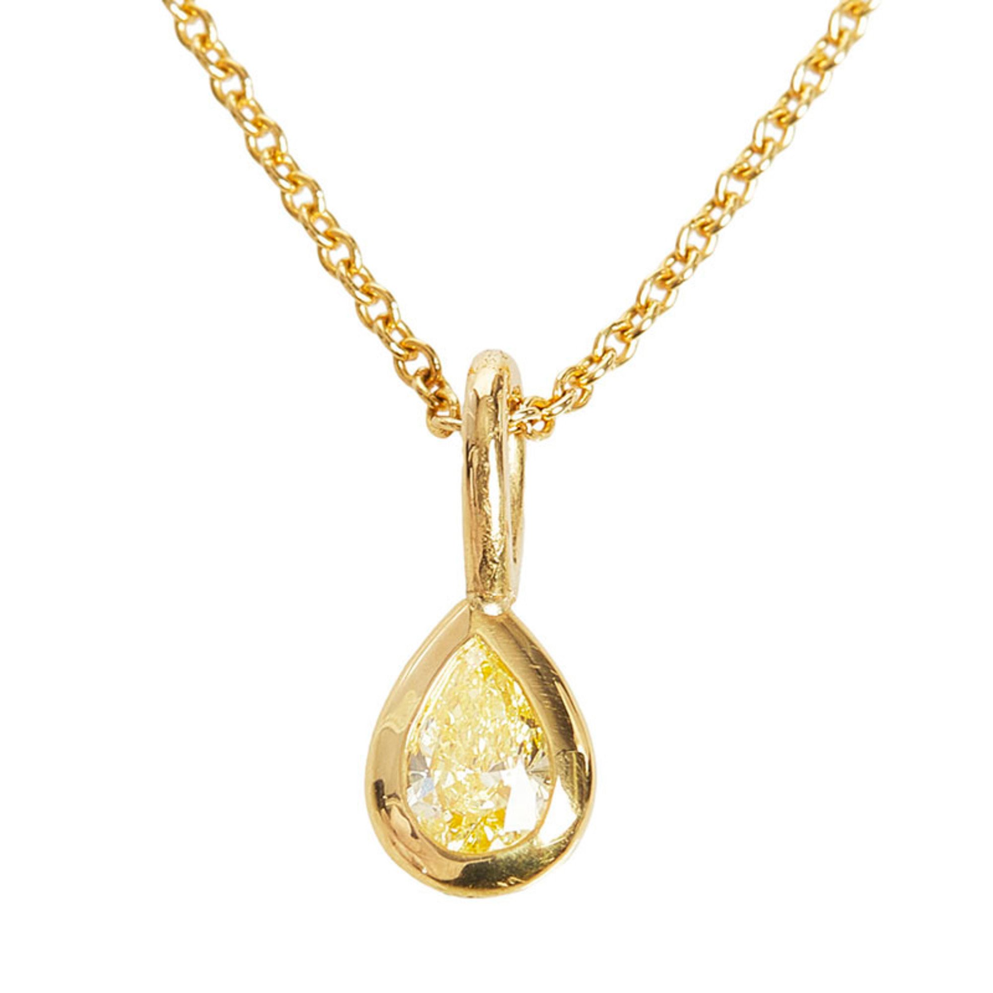 Tiffany Elsa Peretti By the Yard Shape Necklace Pendant K18YG Yellow Gold Women's TIFFANY&Co.