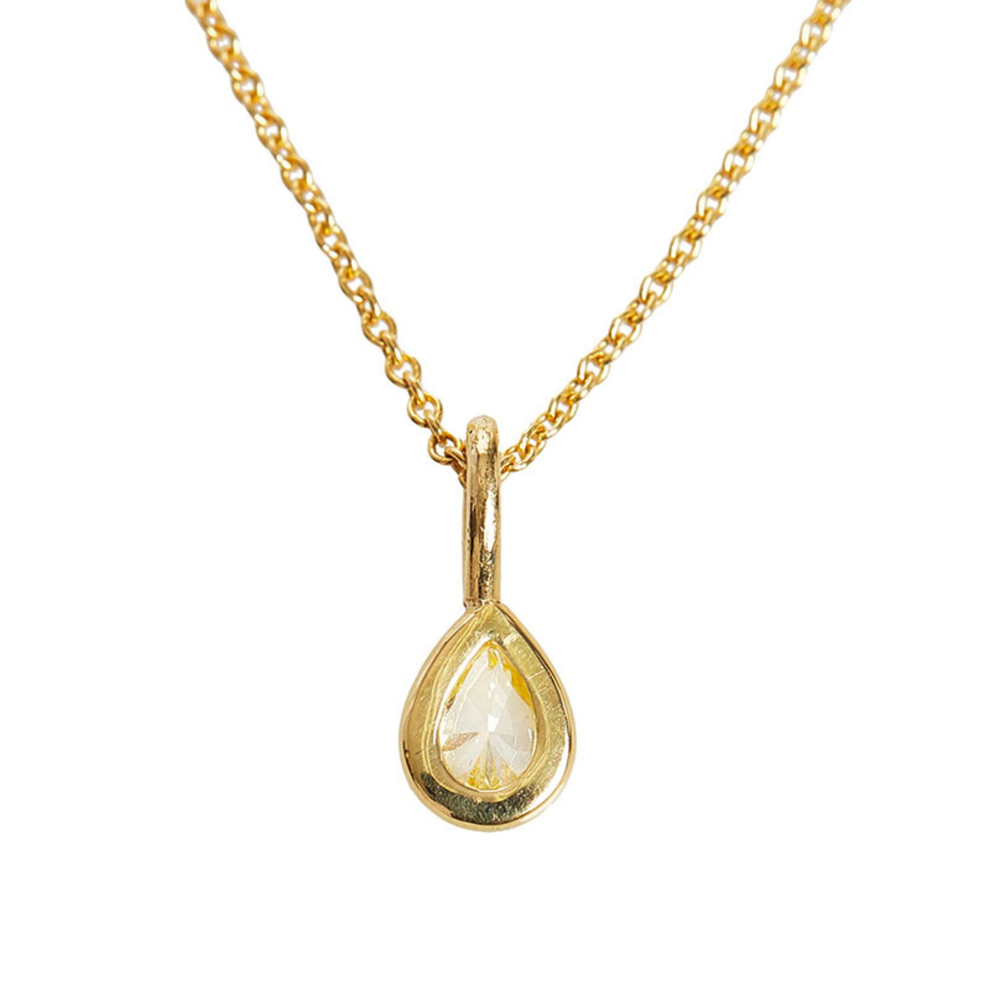 Tiffany Elsa Peretti By the Yard Shape Necklace Pendant K18YG Yellow Gold Women's TIFFANY&Co.