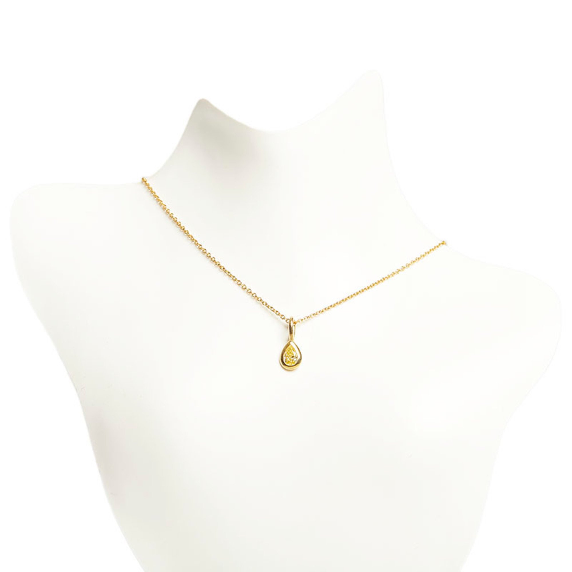 Tiffany Elsa Peretti By the Yard Shape Necklace Pendant K18YG Yellow Gold Women's TIFFANY&Co.