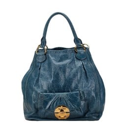 Miu Miu Miu handbag tote bag blue leather ladies MIUMIU