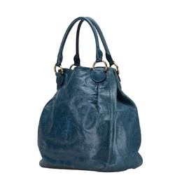 Miu Miu Miu handbag tote bag blue leather ladies MIUMIU