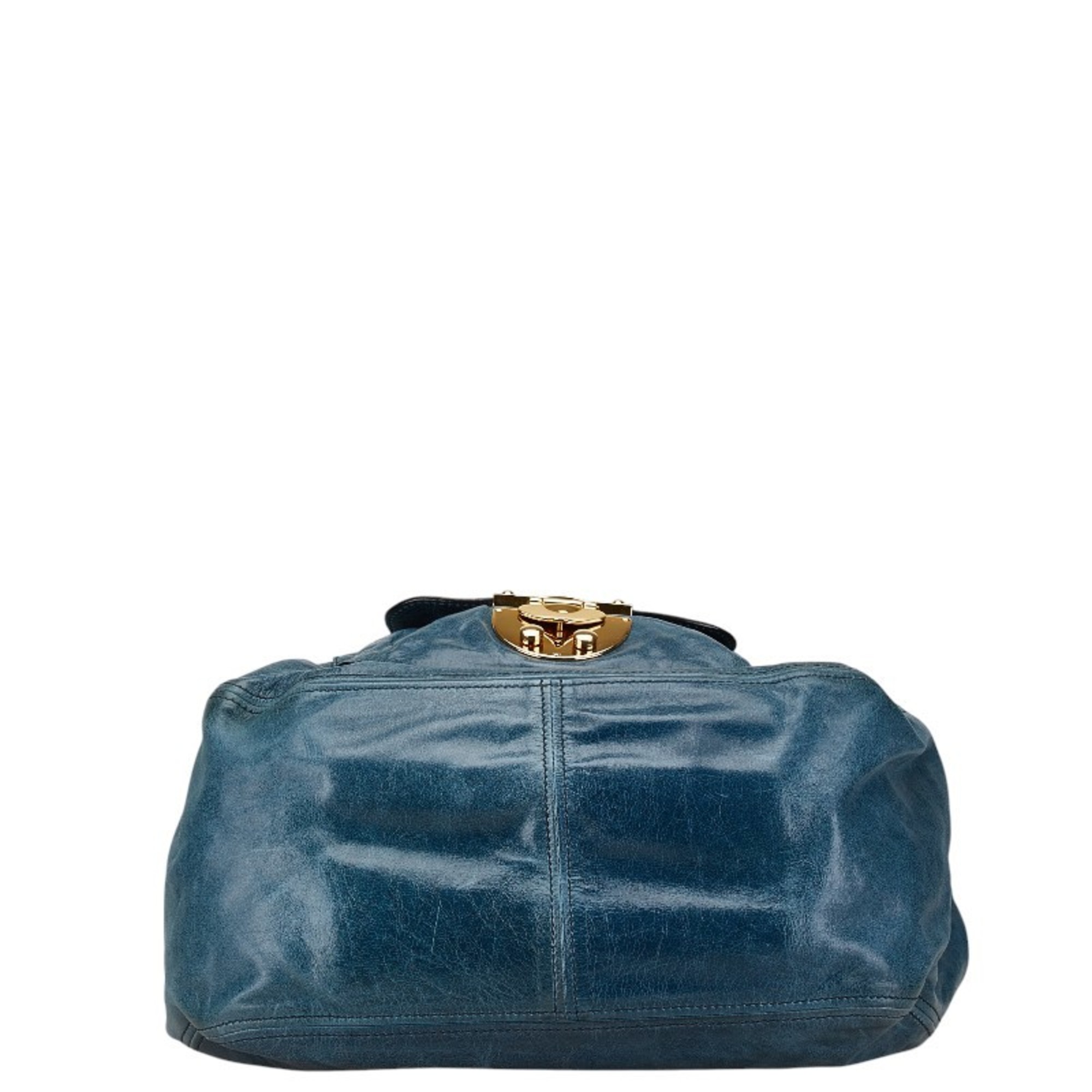 Miu Miu Miu handbag tote bag blue leather ladies MIUMIU