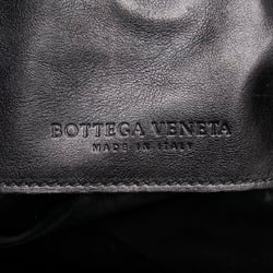 Bottega Veneta Intrecciato Shoulder Bag 248521 Black Leather Men's BOTTEGAVENETA