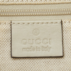 Gucci GG Canvas Handbag Shoulder Bag 247902 Beige White Leather Women's GUCCI