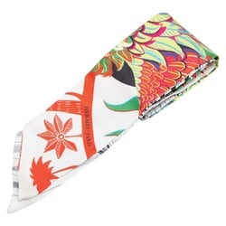 Hermes Twilly Mythiques Phoenix Myth of the Scarf Muffler White Grey Multicolor Silk Women's HERMES