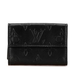 Louis Vuitton Monogram Shadow Discovery Compact Wallet Bi-fold M67631 Black Leather Men's LOUIS VUITTON