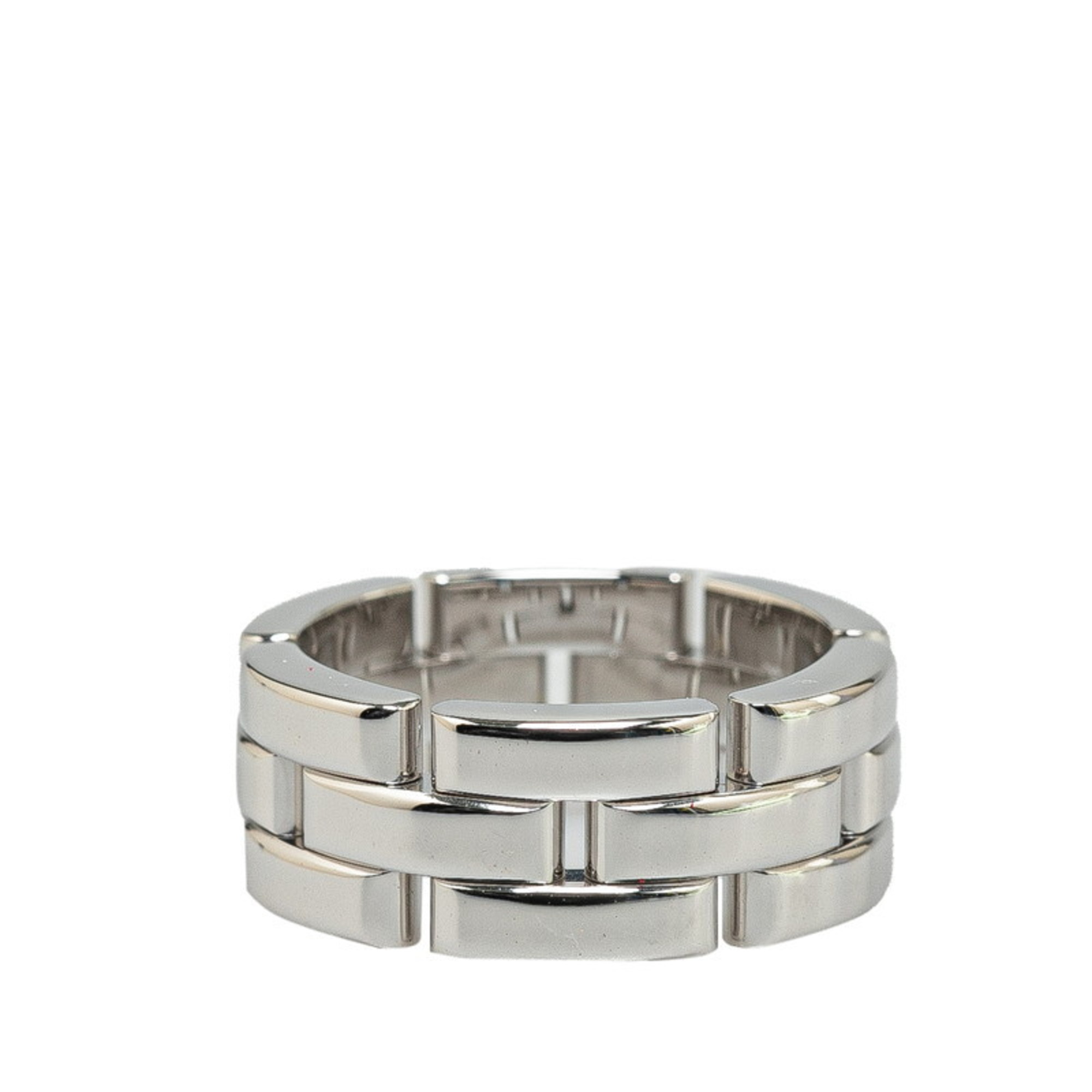 Cartier Maillon Panthere Ring #51 K18WG White Gold Women's CARTIER