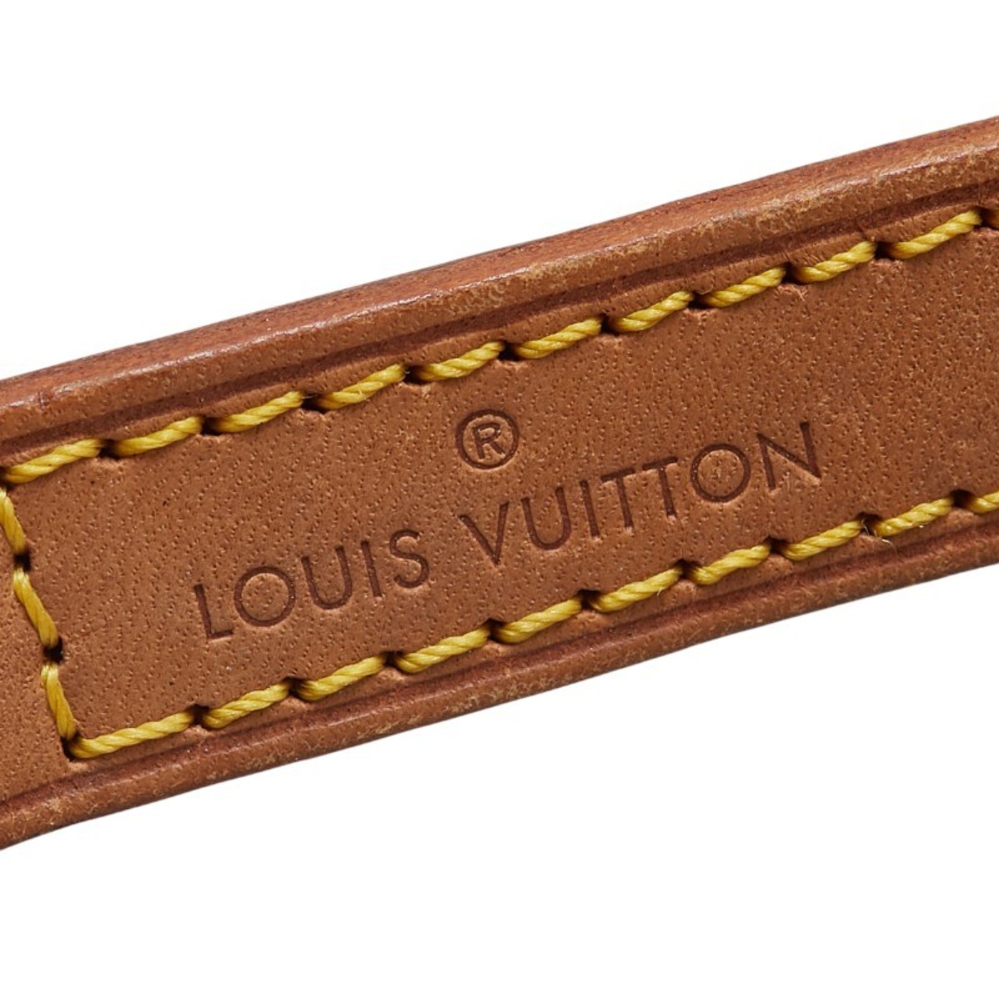 Louis Vuitton Shoulder Strap Brown Gold Leather Plated Women's LOUIS VUITTON