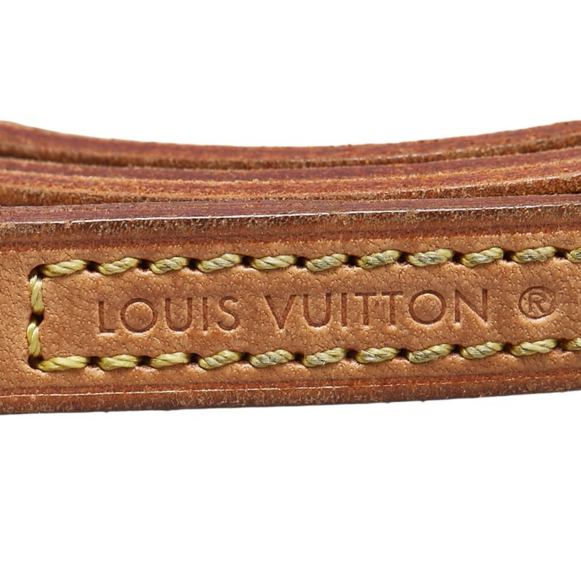 Louis Vuitton Shoulder Strap Brown Gold Leather Plated Women's LOUIS VUITTON