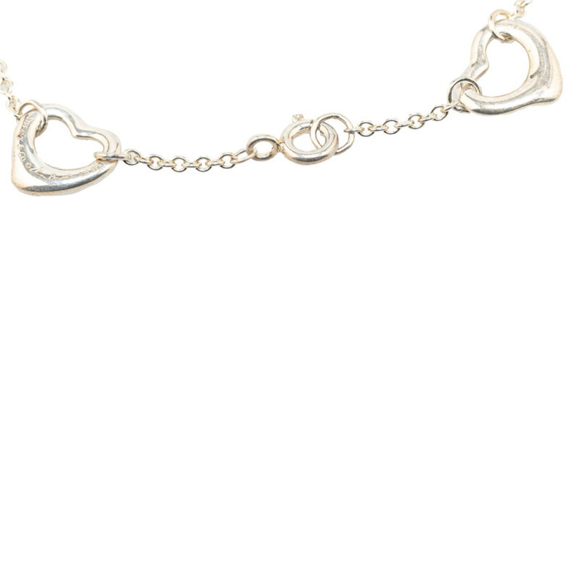 Tiffany Elsa Peretti Five Heart Chain Bracelet SV925 Silver Women's TIFFANY&Co.