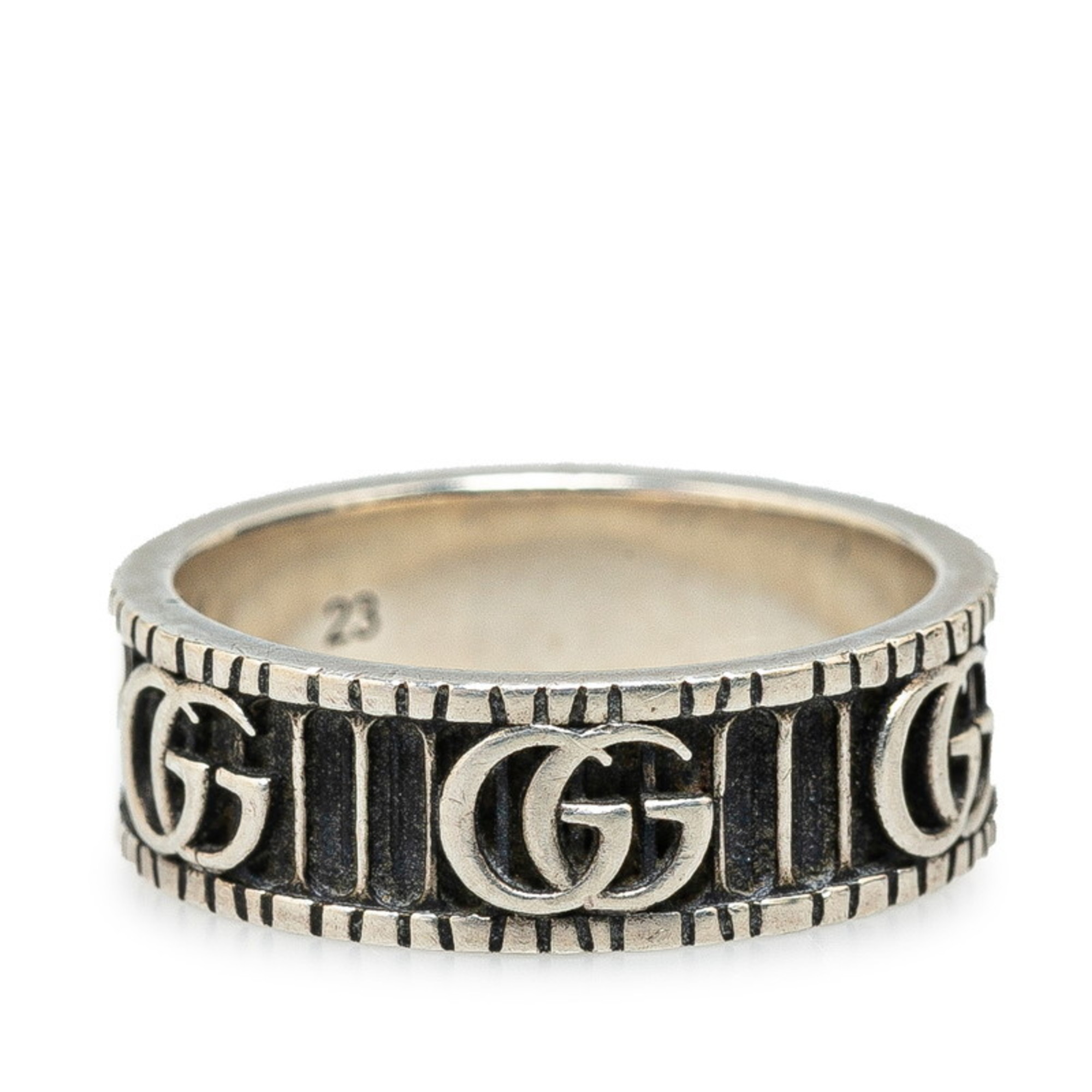 Gucci Double G Ring #23 SV925 Silver Men's GUCCI