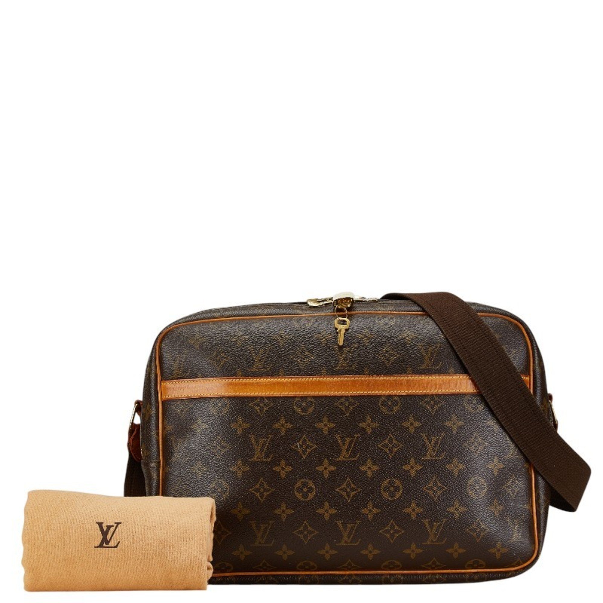 Louis Vuitton Monogram Reporter GM Shoulder Bag M45252 Brown PVC Leather Women's LOUIS VUITTON