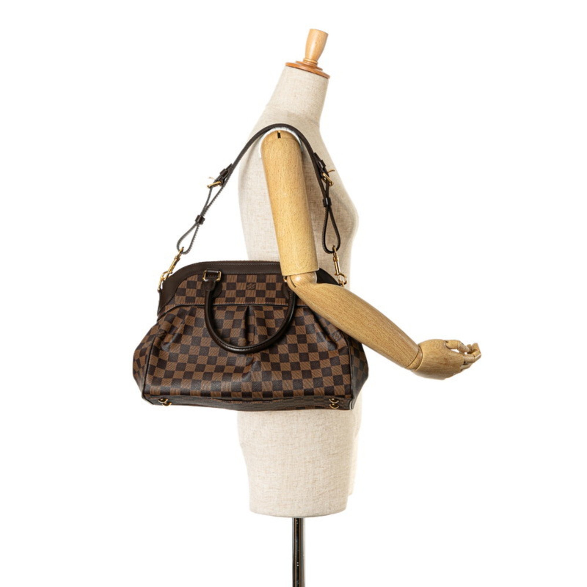 Louis Vuitton Damier Trevi PM Handbag Shoulder Bag N51997 Brown PVC Leather Women's LOUIS VUITTON