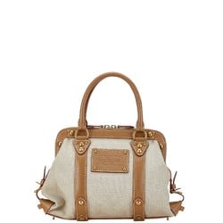 Louis Vuitton Toal Trianon Sac de Nuit PM Handbag M48827 Beige Gray Canvas Leather Women's LOUIS VUITTON