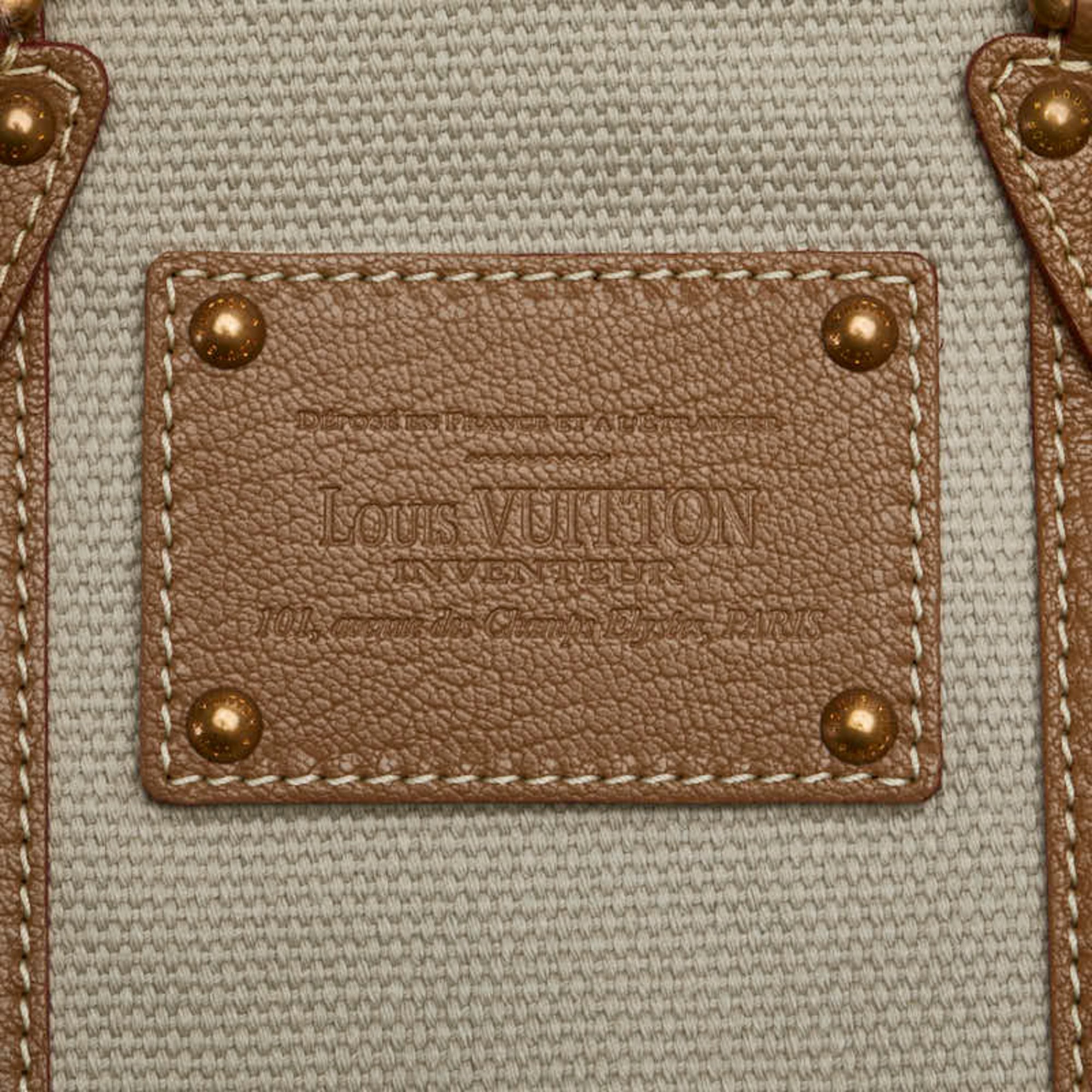 Louis Vuitton Toal Trianon Sac de Nuit PM Handbag M48827 Beige Gray Canvas Leather Women's LOUIS VUITTON