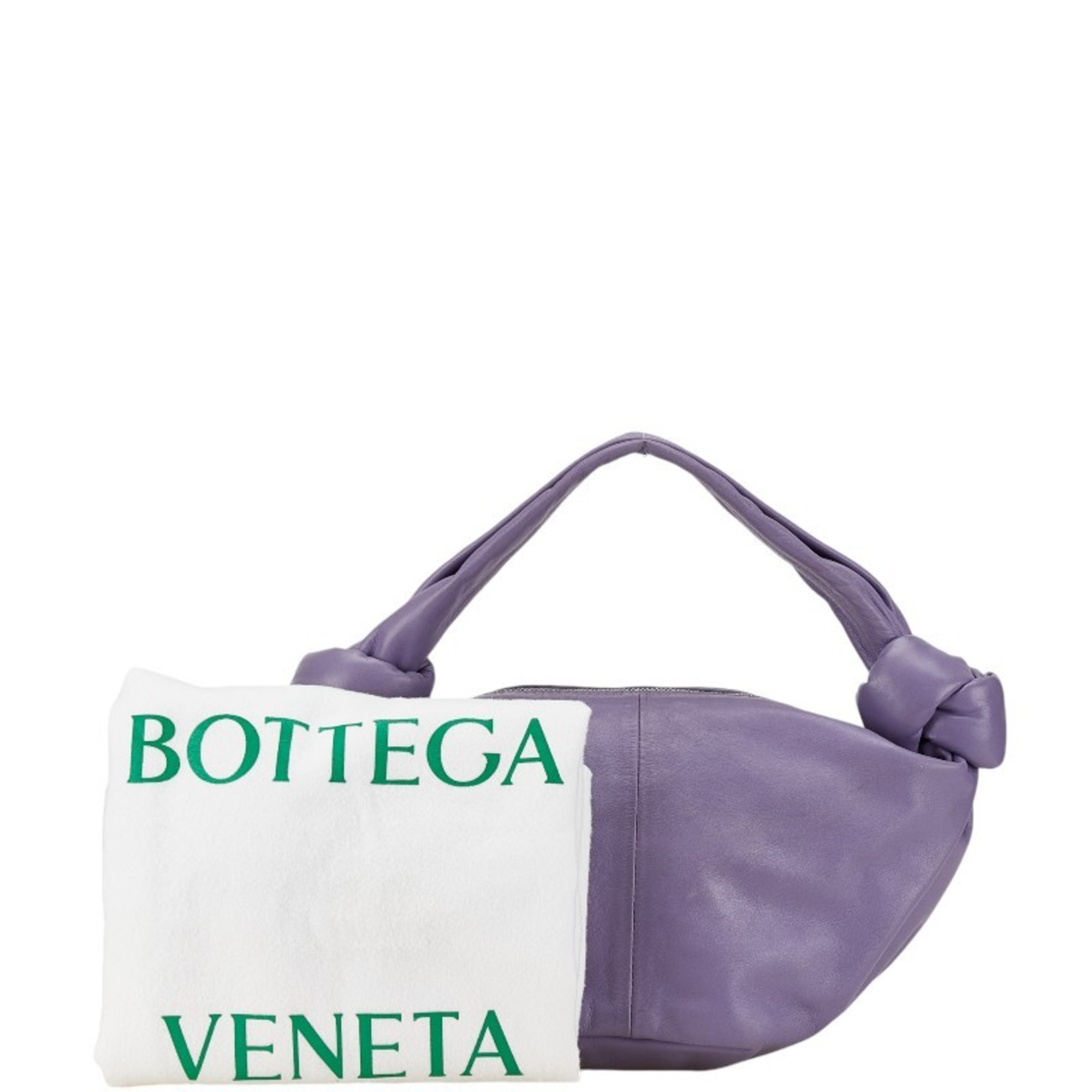 Bottega Veneta Double Knot Jodie Shoulder Bag Lavender Purple Leather Women's BOTTEGAVENETA