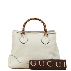 Gucci Bamboo Handbag 202317 White Leather Women's GUCCI