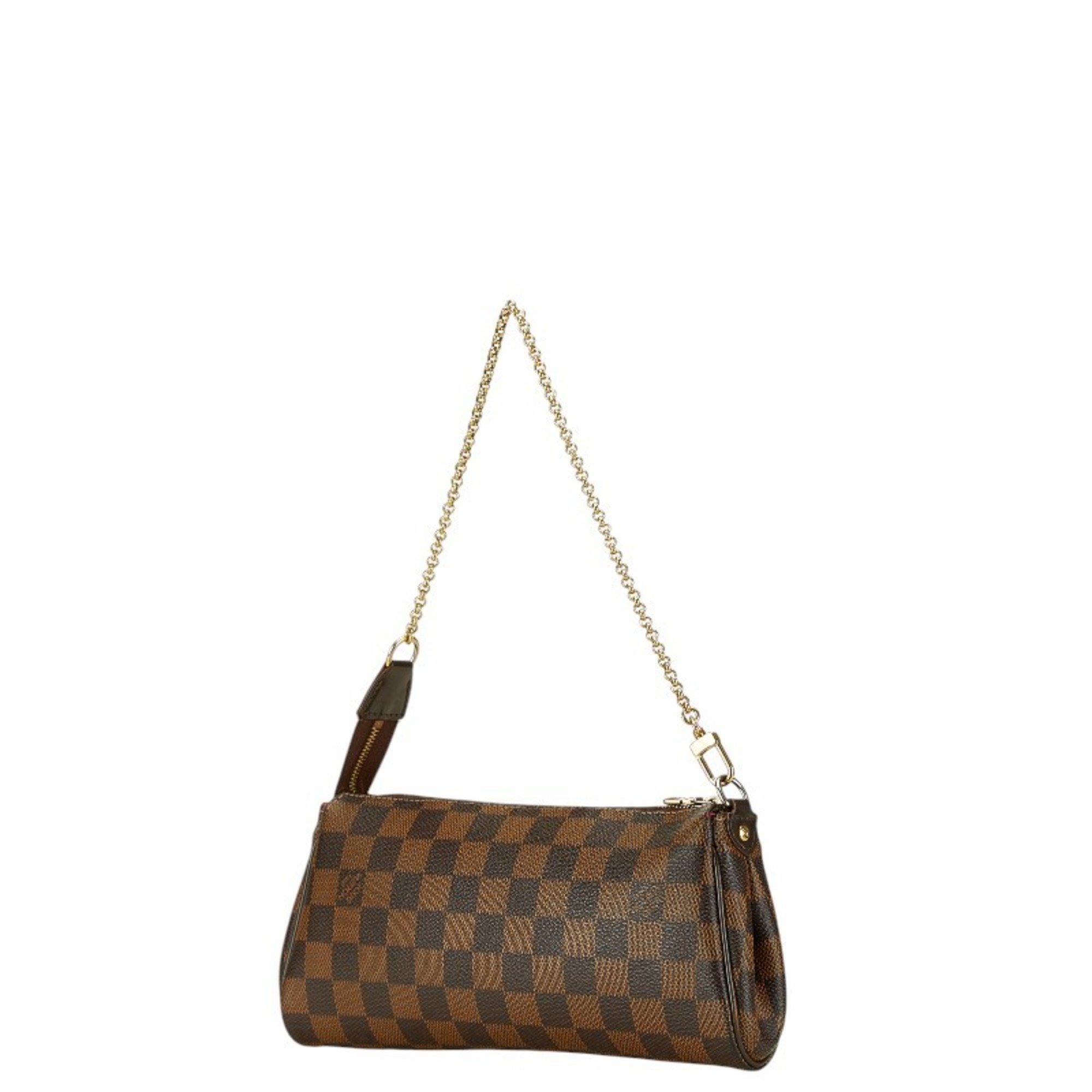 Louis Vuitton Damier Eva Chain Handbag Shoulder Bag N55213 Brown PVC Leather Women's LOUIS VUITTON