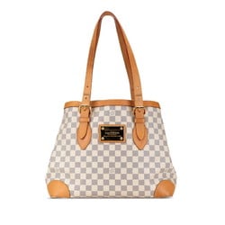 Louis Vuitton Damier Azur Hampstead MM Shoulder Bag Tote N51206 White PVC Leather Women's LOUIS VUITTON