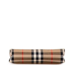 Burberry Nova Check Pouch Beige Brown Canvas Women's BURBERRY