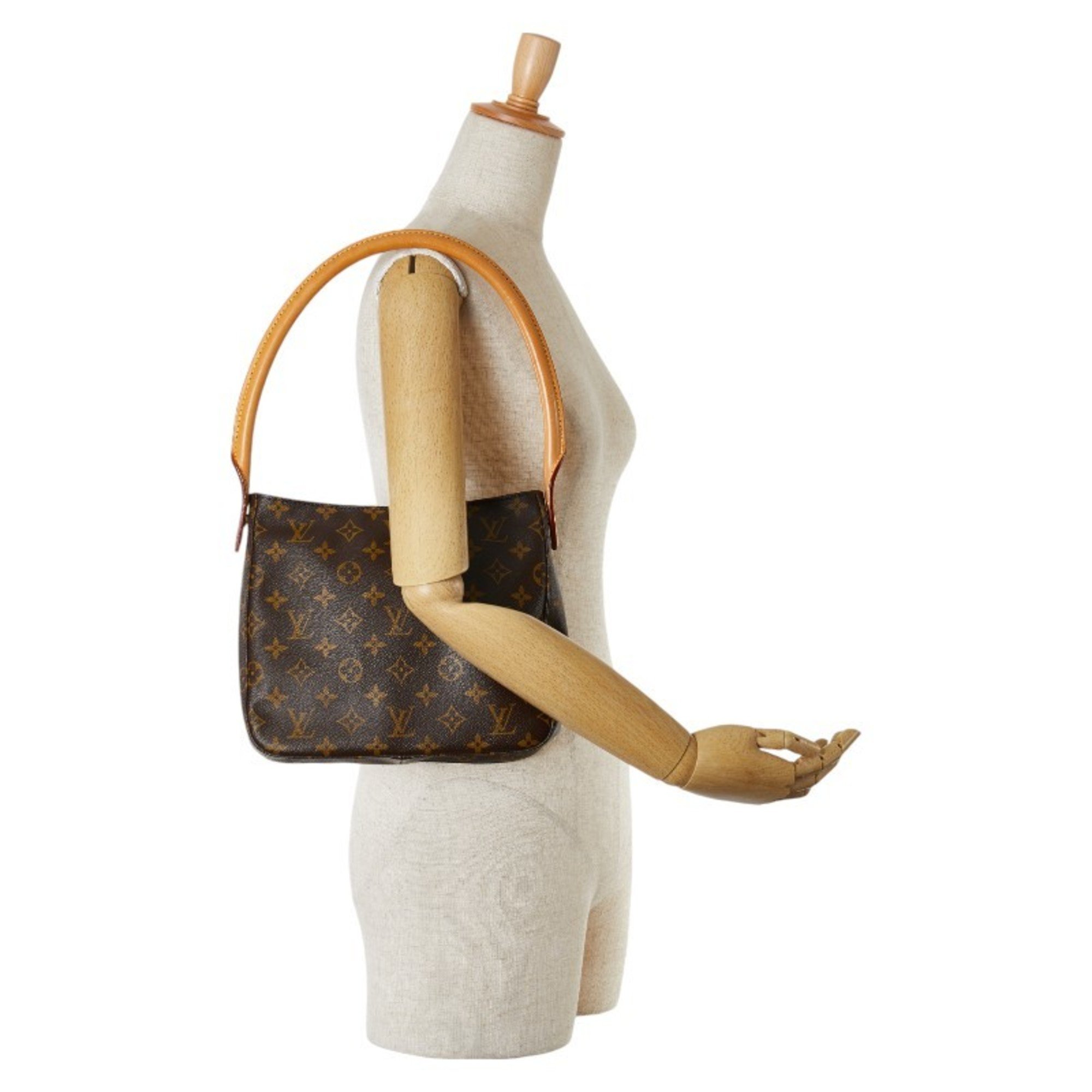 Louis Vuitton Monogram Looping MM Shoulder Bag Handbag M51146 Brown PVC Leather Women's LOUIS VUITTON