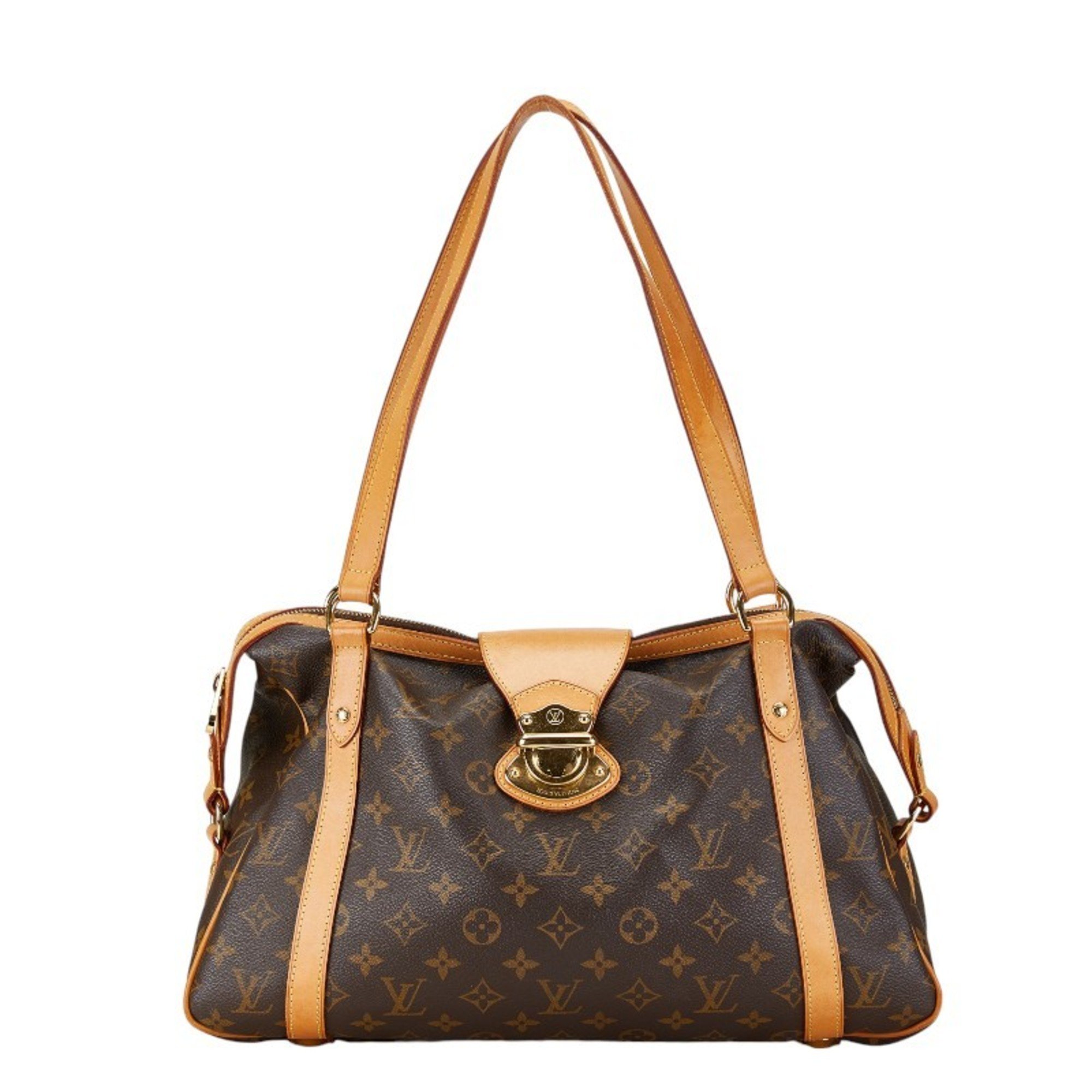 Louis Vuitton Monogram Stresa PM Handbag Shoulder Bag M51186 Brown PVC Leather Women's LOUIS VUITTON