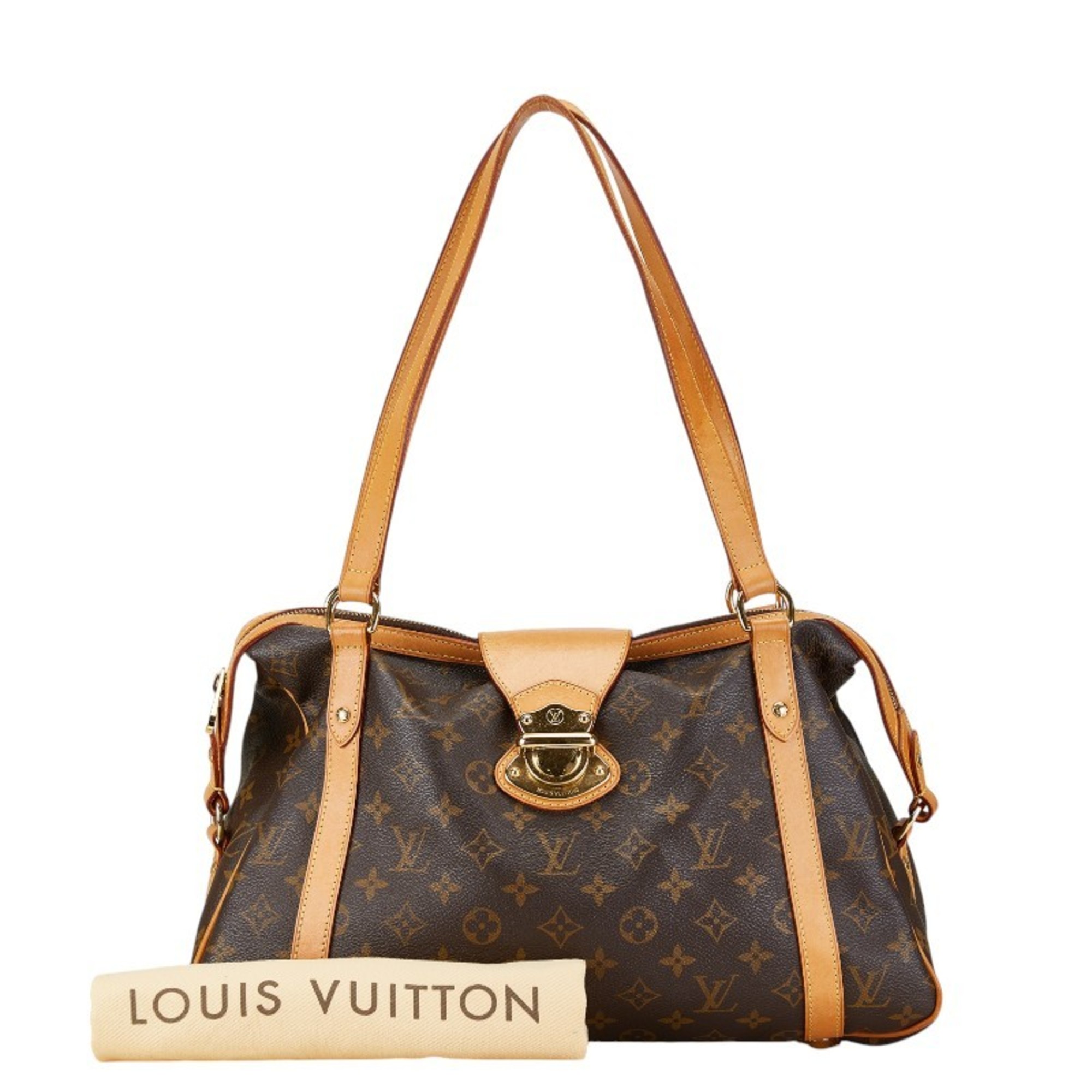 Louis Vuitton Monogram Stresa PM Handbag Shoulder Bag M51186 Brown PVC Leather Women's LOUIS VUITTON