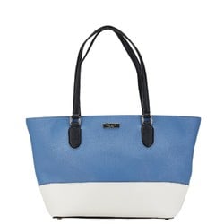 Kate Spade handbag tote bag blue white leather ladies