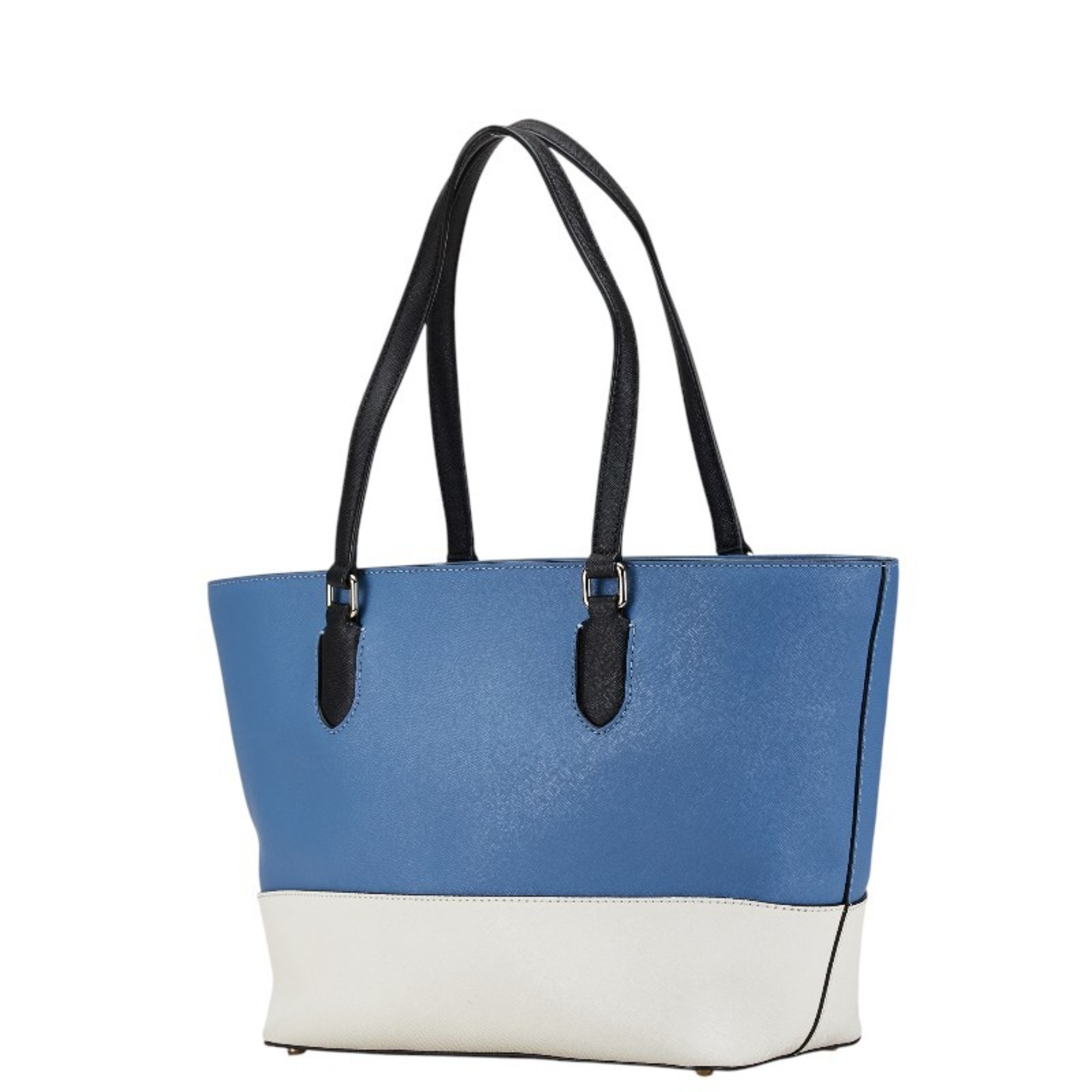 Kate Spade handbag tote bag blue white leather ladies