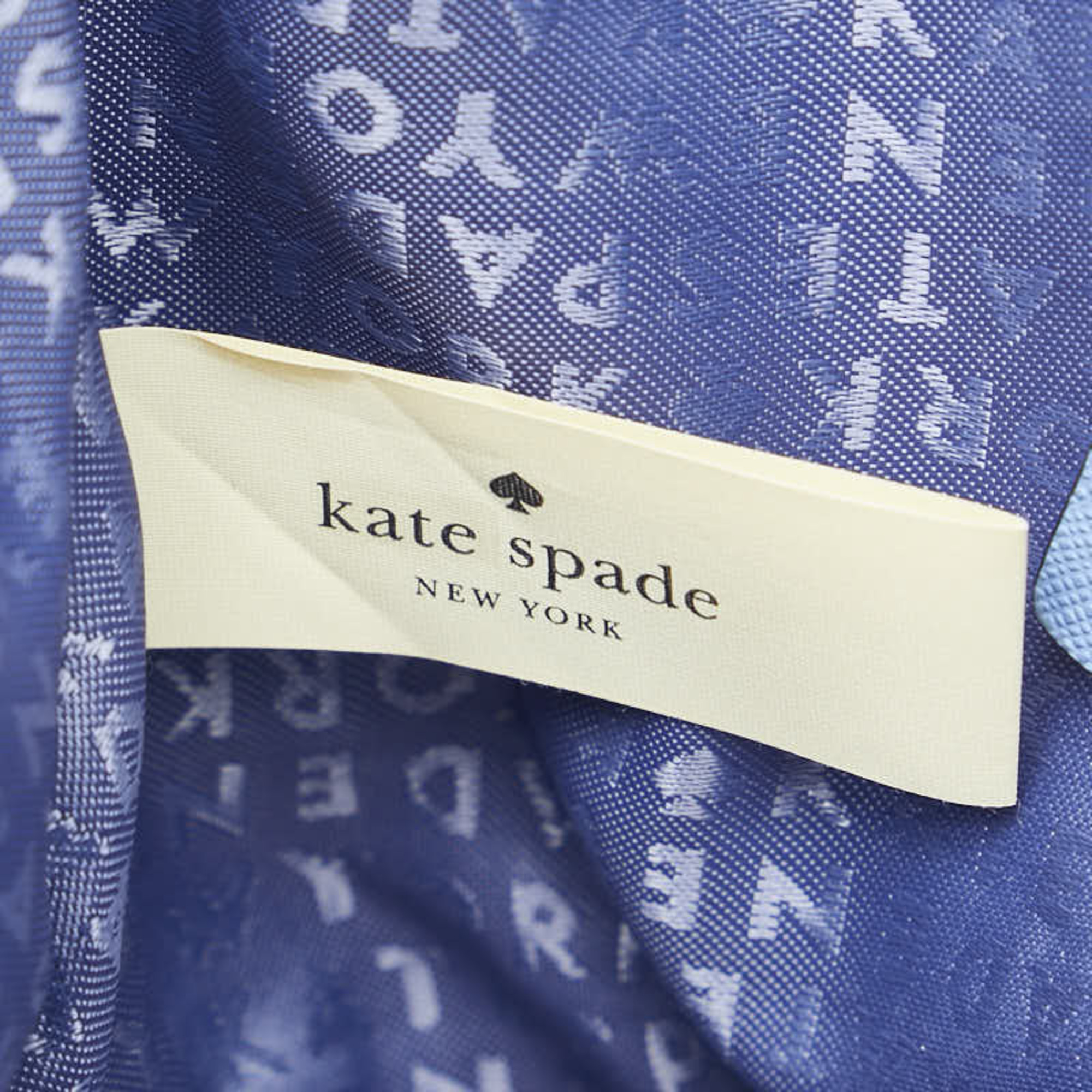 Kate Spade handbag tote bag blue white leather ladies