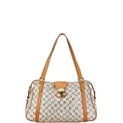 Louis Vuitton Damier Azur Stresa PM Shoulder Bag N42220 White PVC Leather Women's LOUIS VUITTON